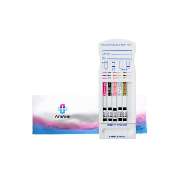 ANSWER Drug of Abuse Multi 5 Panel Screen Test (AMP1000/MET1000/THC50/MOP300/BZO300)