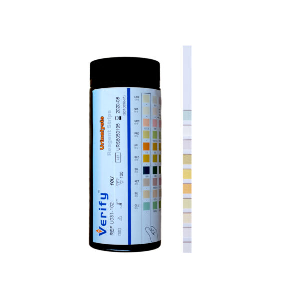 VERIFY Urinalysis 10U Reagents strips (LEU/NIT/URO/PRO/pH/BLO/KET/BIL/GLU)